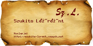 Szukits Lóránt névjegykártya