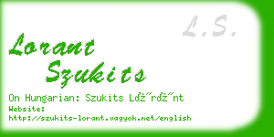 lorant szukits business card